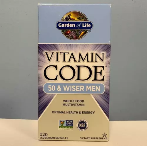 Garden of Life Vitamin Code 50 & Wiser Men Multivitamin 120 Capsules EXP 05/2026