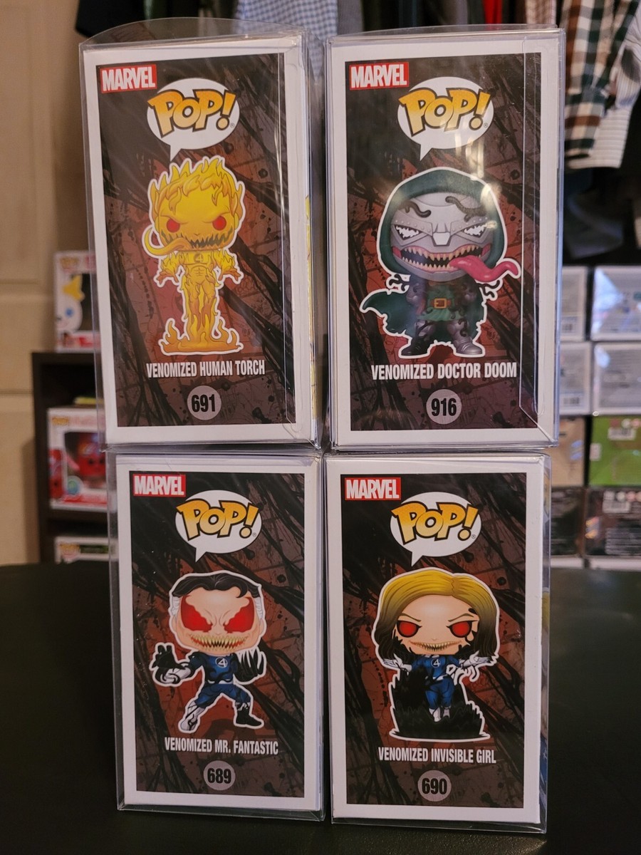 Venomized Fantastic 4 Funko Pop Set With Pop Protectors. | eBay