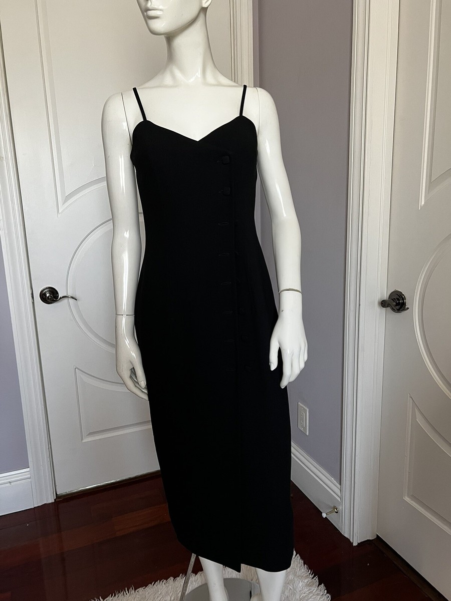 Liz Claiborne Petite Dresses Black Sleeveless Square Buttons Dress Size  6 | eBay