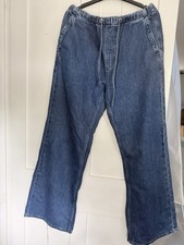 Hush Wide Leg Jogger Style Jeans 10/12 Blue Denim