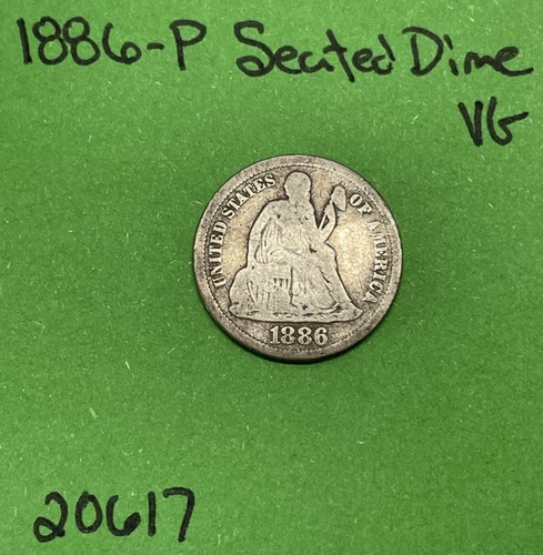 1886-P Seated Liberty Dime 10c VG Very Good