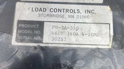 NEW UPC LOAD CONTROLS INCORPORATED 460V 4-20ma OUTPUT PH-3A-350 140 AMP