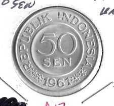 1961 - Indonesi - 50 Sen - Uncirculated                            (A-12)