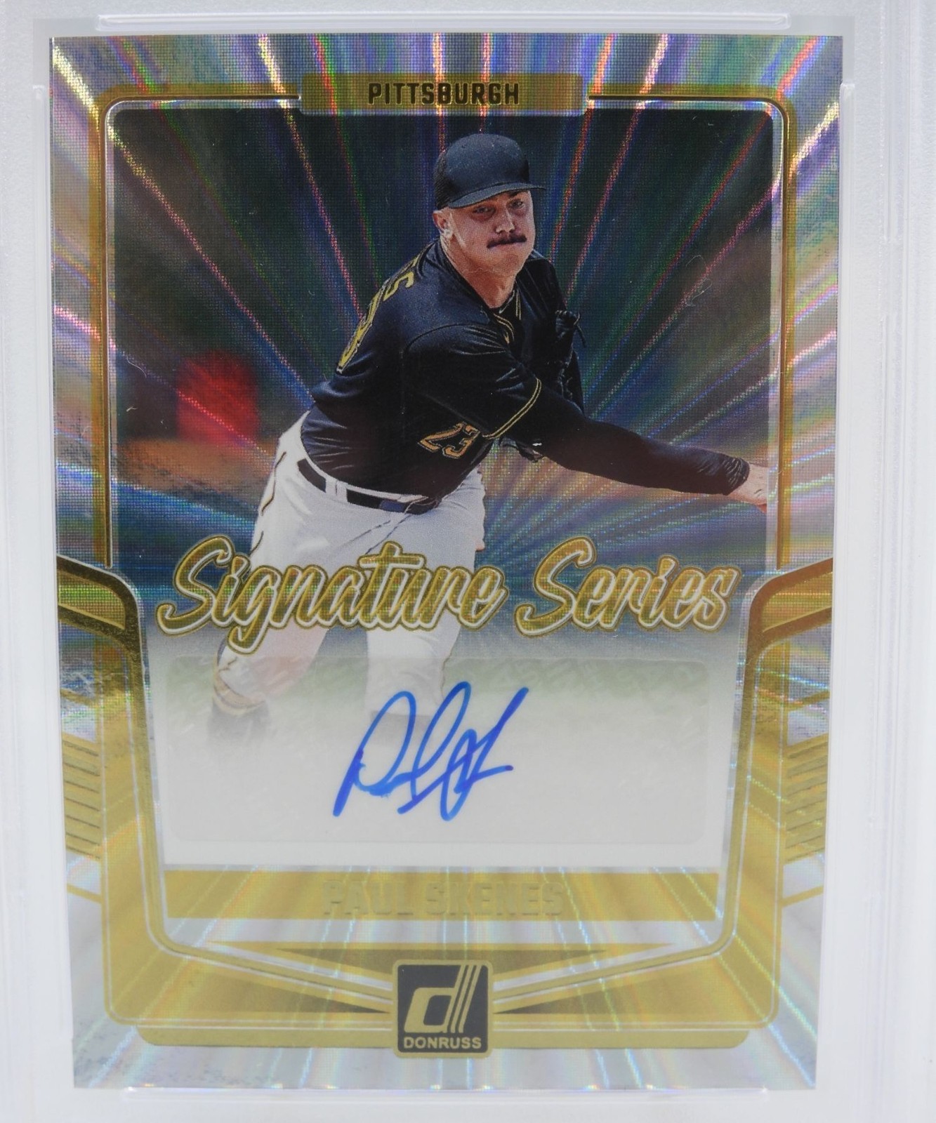 2024 Panini Donruss Paul Skenes Signature Series Laser RC Auto PSA 10 #SS-PS view 2