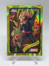 2025 Topps Chrome Marvel | Carol Danvers | Yellow Lava Refractor | #172