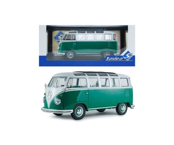 Solido 1:18 Vw T1 Samba GrüN/Weiß 1962-image