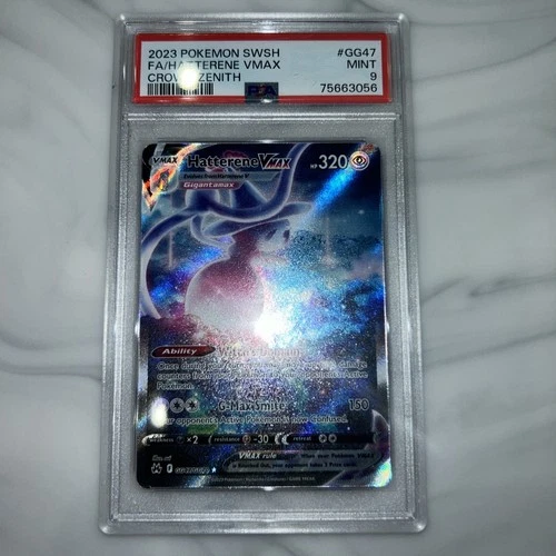 PSA 9 Fa/Hatterene Vmax GG47 Crown Zenith Pokémon 2023 Pokemon Sword And Shield