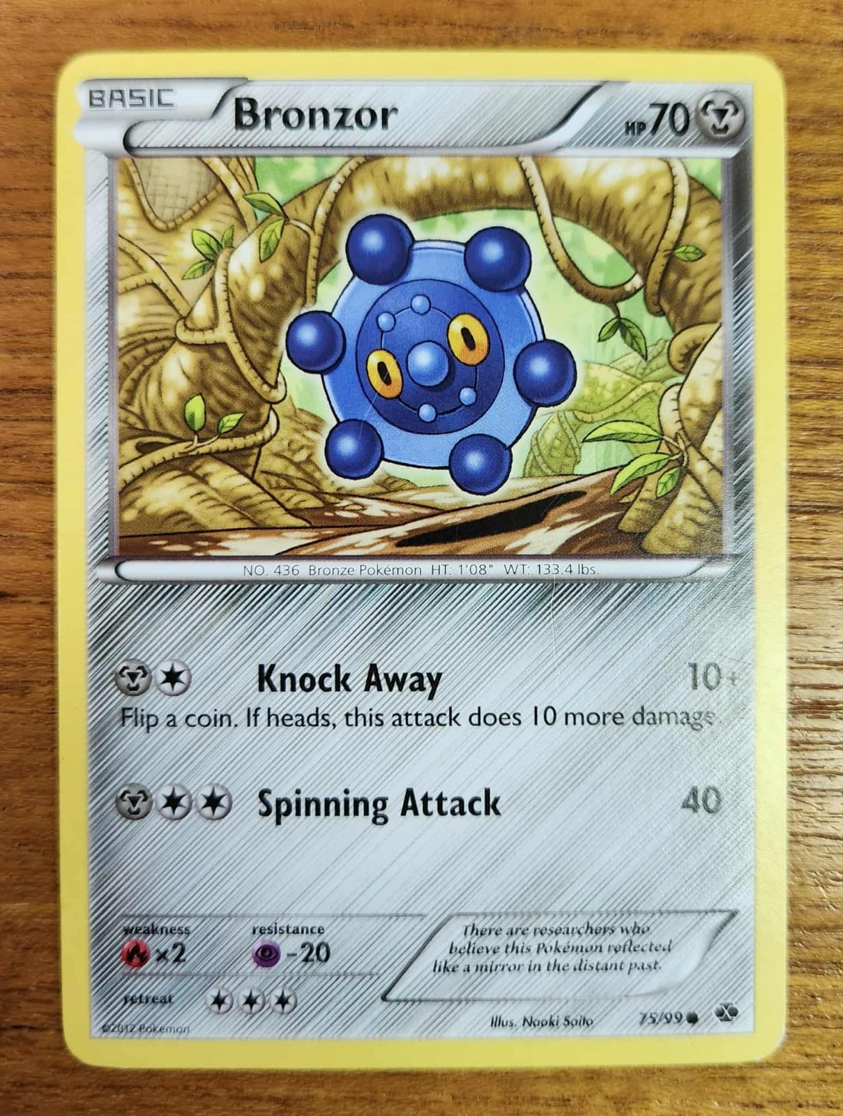 Bronzor Pokemon Card, Next Destinies Set 75/99