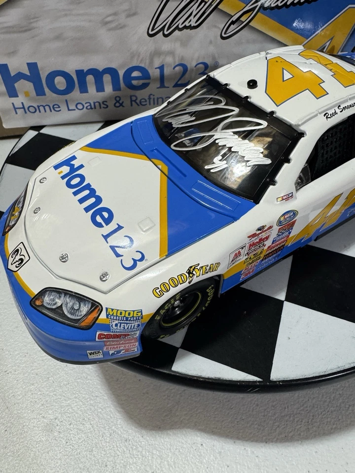 RARO* AUTOGRAFIADO Reed Sorensen #41 Neumático Descuento HOME 123 2005 1/24 Diecast Foto 3 de 4