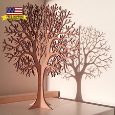 Wood Tree Crafts 3D Tree of Life Sign Ornament Natural Wood Artificial Table Tre