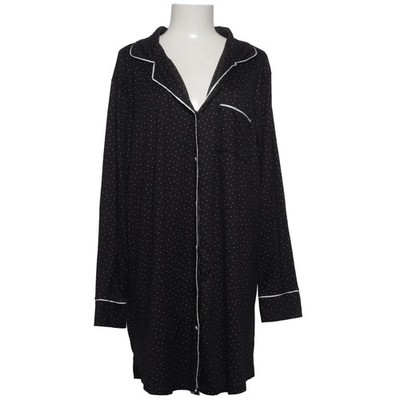 Primark Cares, Pyjamahemd, Größe: 46/48, Schwarz/Weiß, Elasthan/Polyester #GJ4