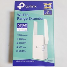 TP-Link AX1800 Dual Band Wi-Fi 6 Range Extender RE605X 5 GHz 1201 Mbps