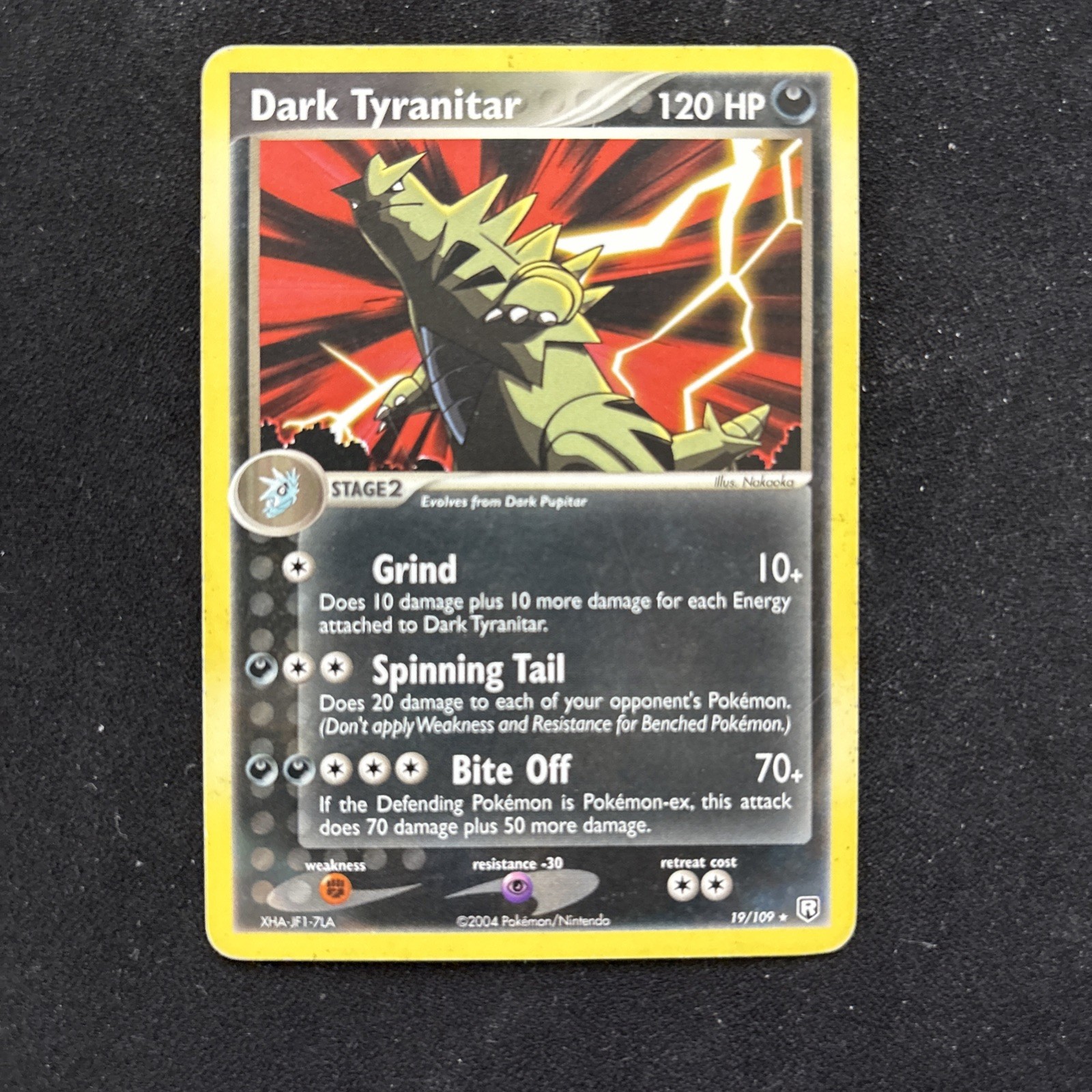 Pokémon Dark Tyranitar 120 HP Rare Card Team Rocket Returns 19/109 English