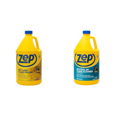 Wet-Look Floor Polish and Neutral Floor Cleaner Bundle - 1 Gallon Each