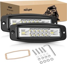 Nilight Flush Mount Led Pods 2pcs 6 Inch 60w Led Work Light Flood Spot Beam Comb