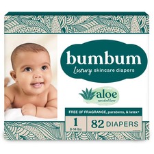 bumbum Luxury Skincare Disposable Diapers - Size 1 - 82ct