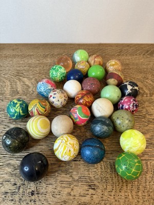 30 x verschiedene Vintage Hüpfbälle | Psychedelic Hippie bunt Retro (L2)