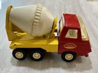 Vintage 1970s Tonka Toys - Tiny / Mini Tonka Red & Yellow Cement Mixer Truck
