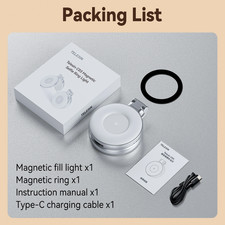 Smartphone Magnetic Fill Light Mini Selfie Light 3 Modes Adjustable Brightness f