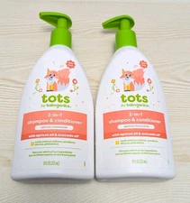 2 Pack Lot Babyganics Baby Shampoo Body Wash Orange Blossom No Tears 16 oz Each