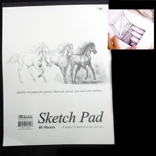 Drawing Pad 9 X 12 Inches 40 Sheets Premium Sketch Book Quality Art Paper