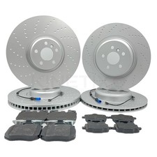 FOR BMW 740Ld M SPORT G11 G12 DIMPLED FRONT REAR BRAKE DISCS PADS 395mm 370mm