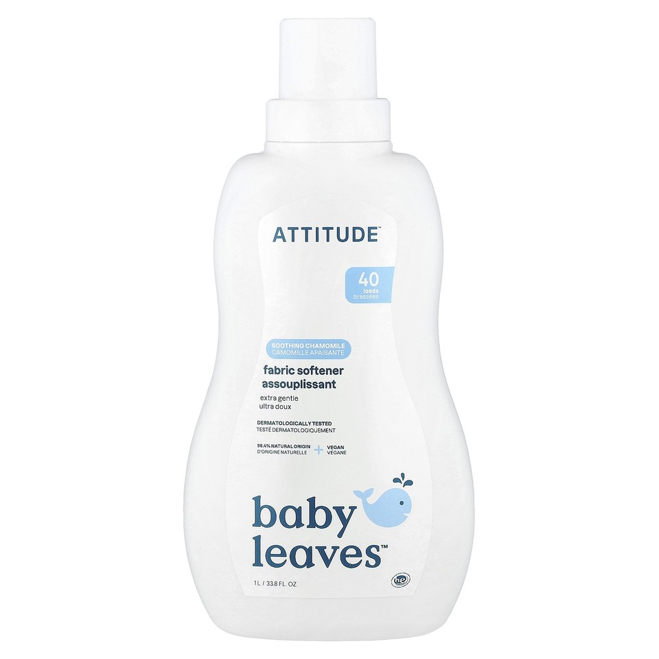 Baby Leaves™, Fabric Softener, Soothing Chamomile, 40 Loads, 33.8 fl oz (1 L)