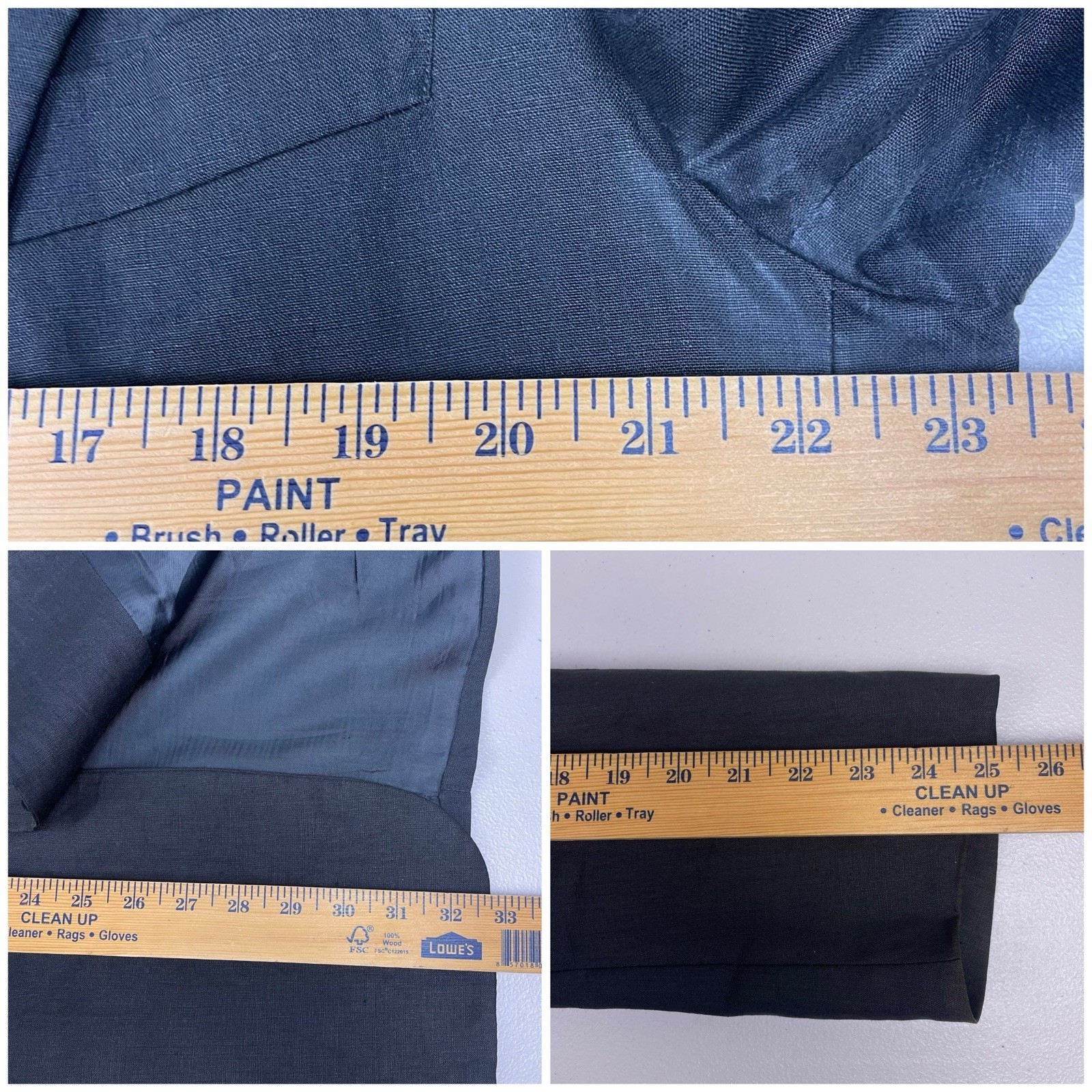 Vintage Hugo Boss Blazer 42L Mens Delon Linen Solbiati Ventless Black USA VGUC thumbnail 6