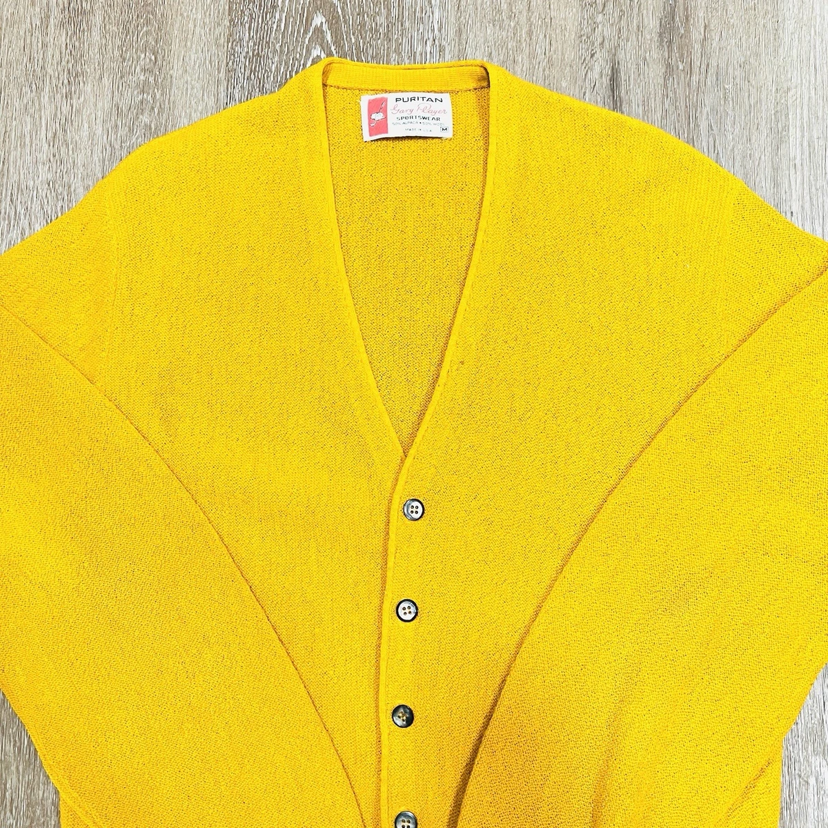 Puritan Gary Playerカーディガンブラウン　50's VTG Gary Player Cardigan Golf Sweater by Puritan 5 Button Up