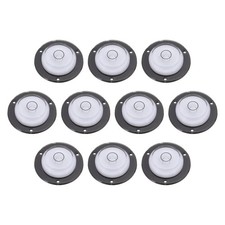 10pcs Round Bubble Level 43x12mm Mini Circular Bullseye Spirit Levels, White