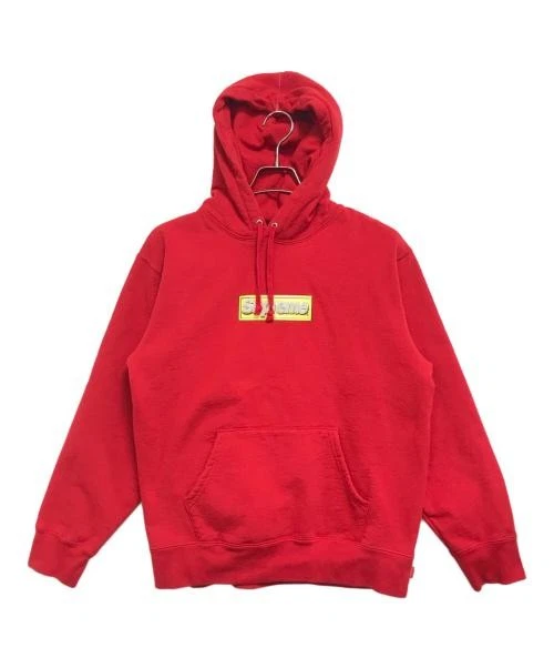 Sweat à capuche homme décontracté rouge vif logo Supreme Box
