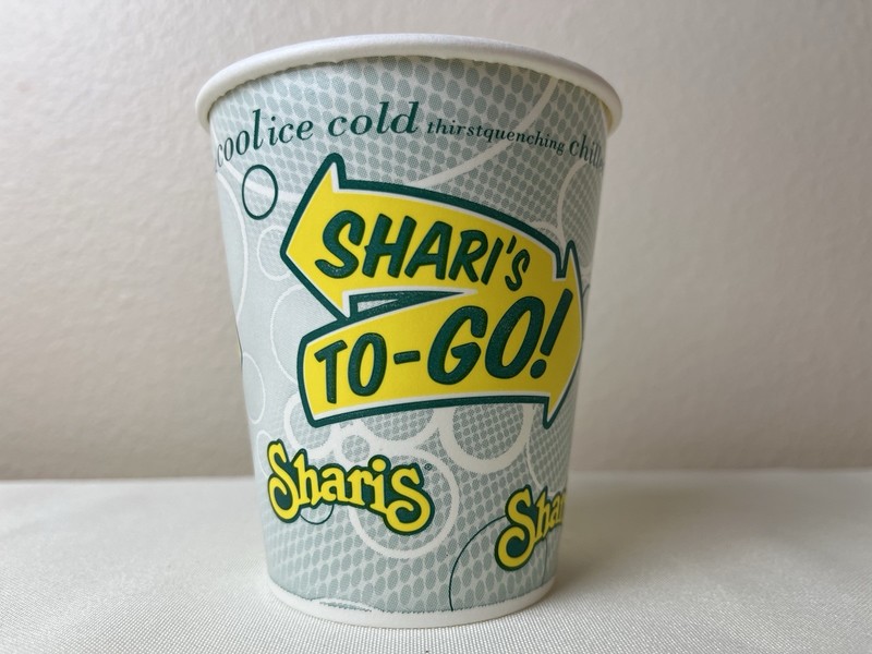 Shari’s Restaurant Cafe 24 Paper “Shari’s To-Go!” Cups. 12 Ounces.