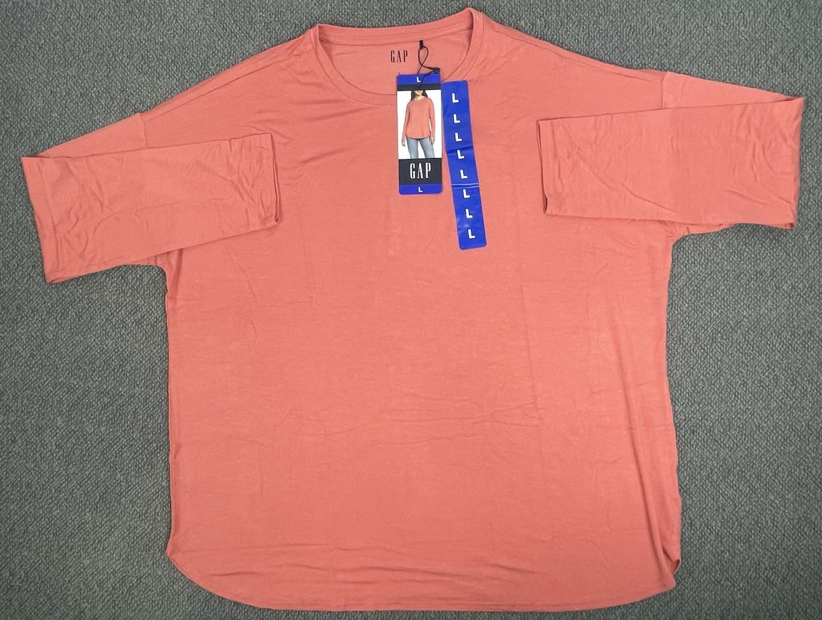 Gap Women's Large PINK  Drop Shoulder Top NWT