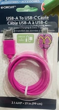 E Circuit USB -A To USB -C Cable Beach Sandals Themed 