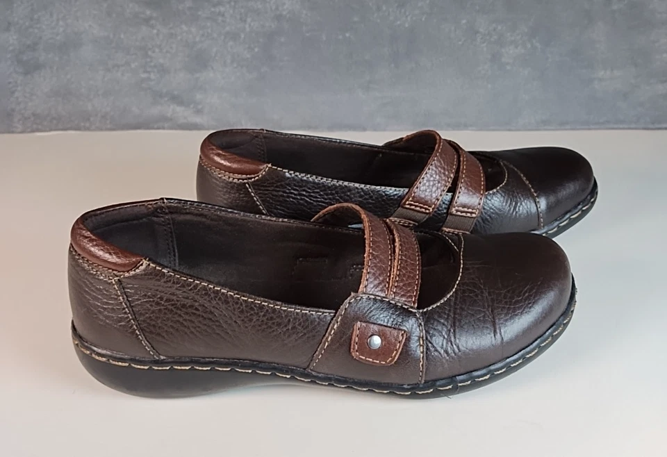 Женские туфли Clarks модель Ashland Twist модель Mary Jane размер 7 М коричневые кожаные без застежек - Изображение 2 из 4