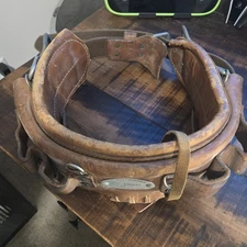 Klein Tools Inc. 1975 Belt 5249N22 Leather Lineman Climbing Sz 38-46 Vintage USA