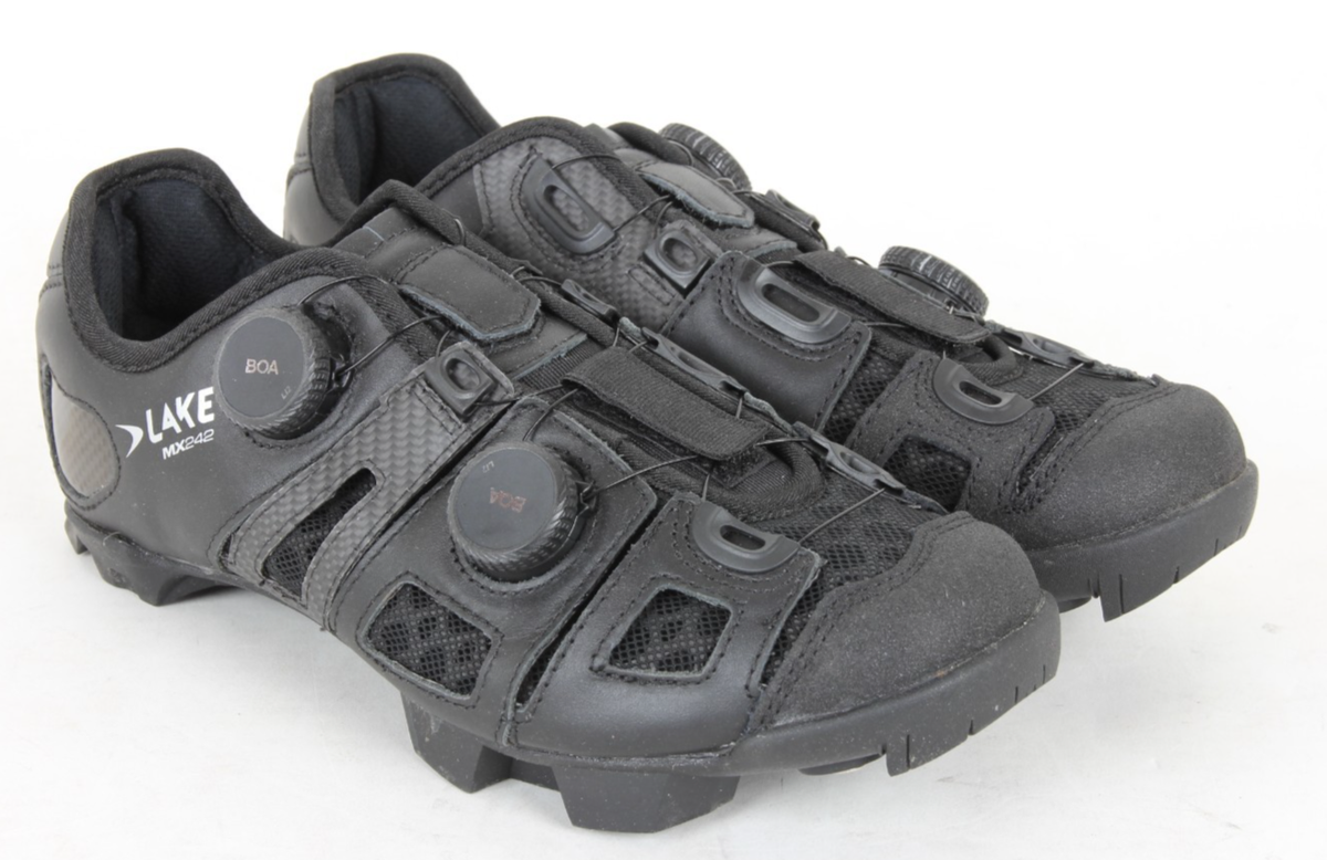 Lake MX242 Endurance Cycling Shoe - Men's. Black/Silver, 39.5