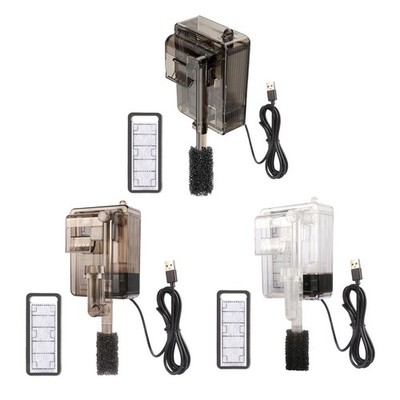 Kompakter, verstellbarer Hang-on-Aquarienfilter mit Wasserfallfunktion