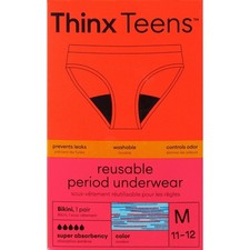 Thinx Teens Super Absorbency Cotton Bikini Period Underwear Size M
