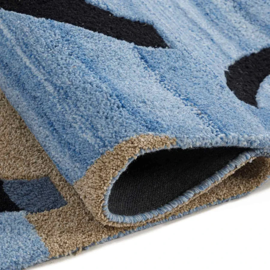 New Color Blue, Multi Hand Tufted Woollen Rug Design Area Handmade ...