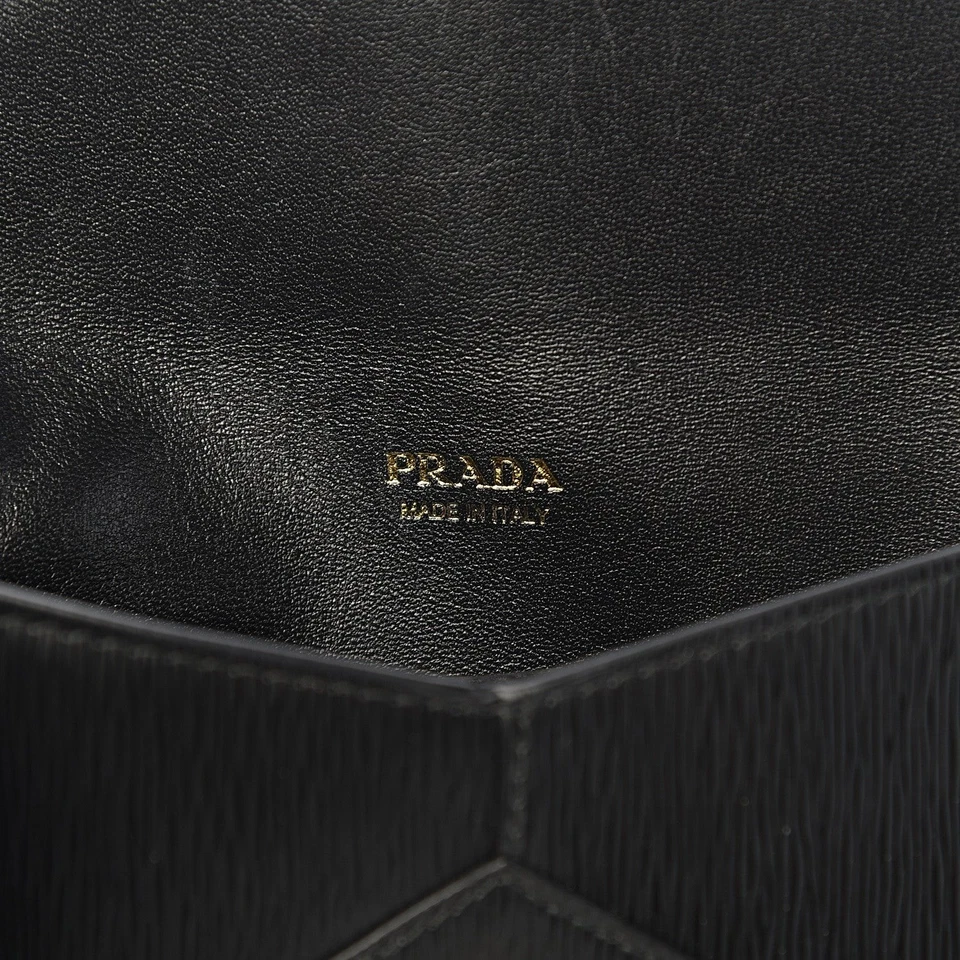 Prada Black Vitello Move Leather Long Envelope Wallet NEW - Image 4 of 4