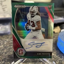 2021 Panini Prizm Draft Picks Green Simi Fehoko #SFE Rookie Card RC Auto
