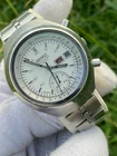 Vintage Seiko Helmet Chronograph 6139-7100 White Dial Watch