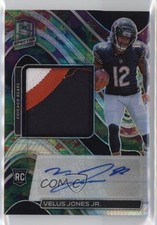 2022 Panini Spectra Rookie Celestial Prizm 68/99 Velus Jones Jr Patch Auto 1u6
