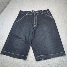 Pantalones Cortos Karl Kani Jeans Para Hombre 36 Azul Denim Bermudas Elastizados Bolsillos Relajados