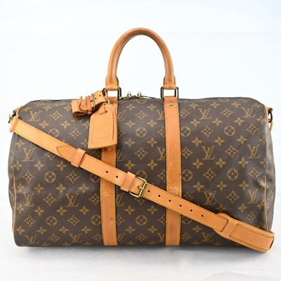 Auth LOUIS VUITTON Keepall Bandouliere 45 Monogram Canvas Duffel Bag F1610S805