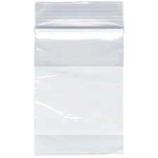Plymor 2" x 3", 2 Mil with White-Block Zipper Reclosable Plastic Bags