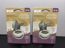 NUK For Nature 1 2 3 4 5 6 Month Newborn Orthodontic Pacifiers Unisex Lot Of 2