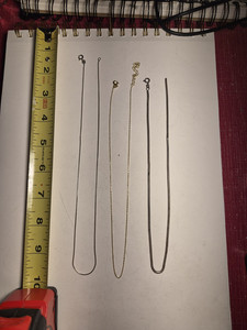 Lot of 3 Sterling Silver 925 Chain Necklaces Silver 11g One In Need Of Repair