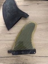 Fiberglass Surfboard / Longboard Fin   US Box Mount, Woven Pattern